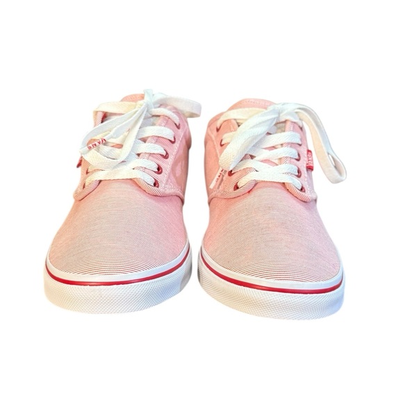 Vans NWOT Off the Wall Pink White Pin Stripes canvas shoes Women’s Size 8 - Picture 4 of 8